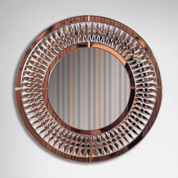 Perfect Dealz Elegant Crystal Teardrop Round Wall Mirror