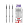 35 pcs Semi Gel Ink Pen 0.7mm Black in a transparent container for smooth, bold writing.