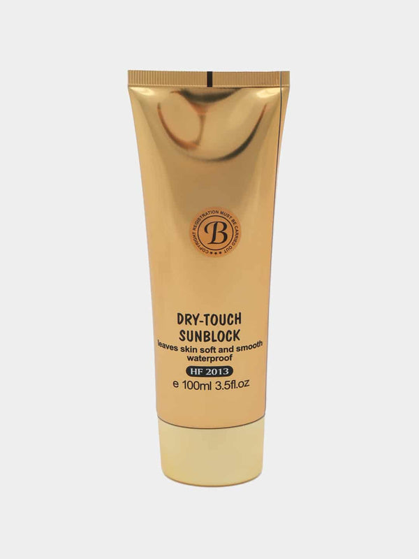 Collagen 60+ SPF Dry Touch Sunblock Cream 100ml in a golden tube, designed for mature skin protection.