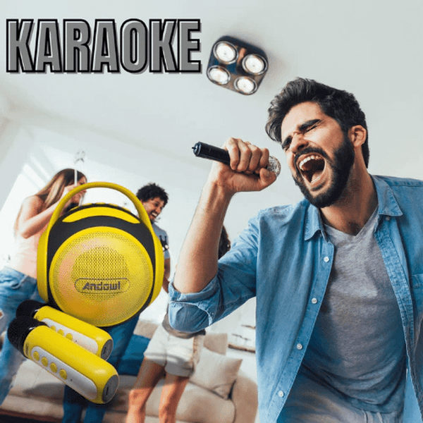 Perfect Dealz Portable Karaoke Speaker Set with Dual Mini Microphones