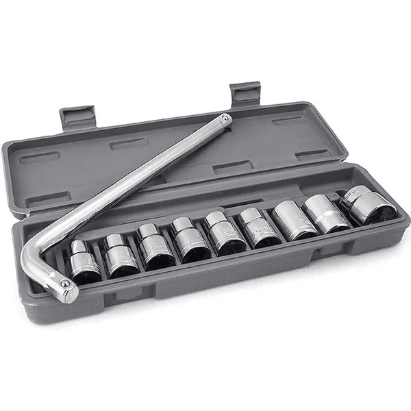 Perfect Dealz 10Pc Multi Size Wrench and Socket Set for DIY and Repair Work