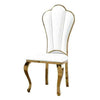Perfect Dealz Elegant White and Gold Dining Chair