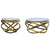 Modern Nest Coffee Table Set featuring faux marble tops and stylish gold bases.