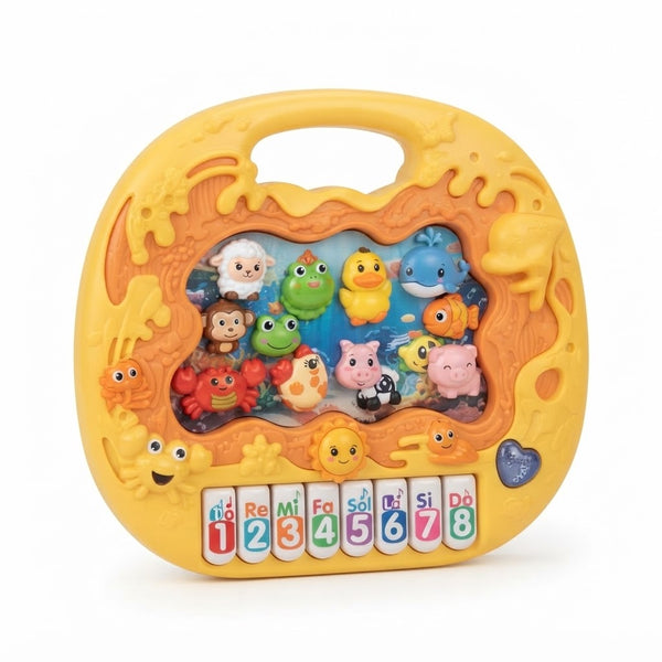Ocean Animal Interactive Musical Piano Toy with colorful ocean animal figures and bright musical keys for toddlers.