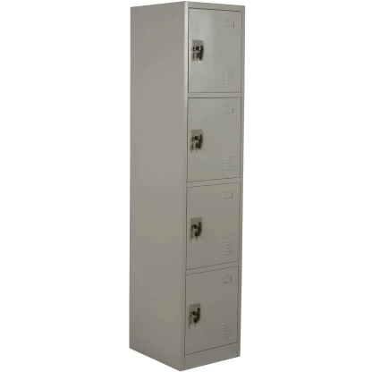 4-Compartment Steel Locker with four individual compartments for secure storage.