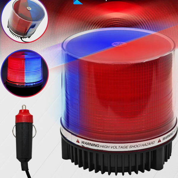 LED Strobe Warning Light with red and blue flashing lights for enhanced visibility in emergencies.