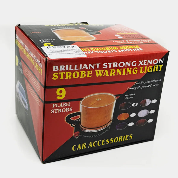 LED Strobe Warning Light packaging showcasing strong xenon flash capabilities for car accessories.