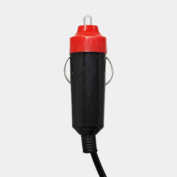 LED Strobe Warning Light power adapter with red top and black body, designed for easy electrical connection.