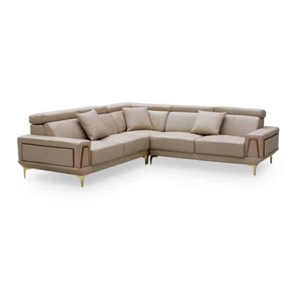 Modern L-Shaped Family Couch featuring plush seating and elegant design, perfect for stylish and comfortable living.