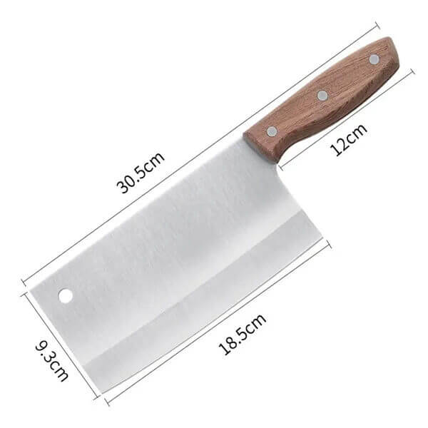 Perfect Dealz Chinese Cleaver Knife with Wooden Handle