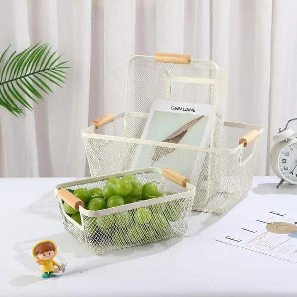 Perfect Dealz Large Stainless Steel Mesh Storage Basket