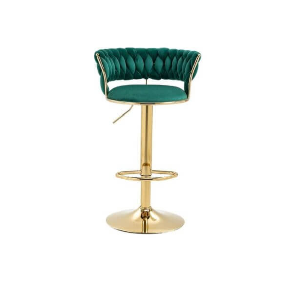 Velvet Swivel Luxury Bar Stool image 6