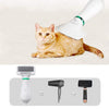 2 in 1 Pet Grooming Hair Dryer and Slicker Brush in use with a cat, showcasing grooming efficiency and convenience.