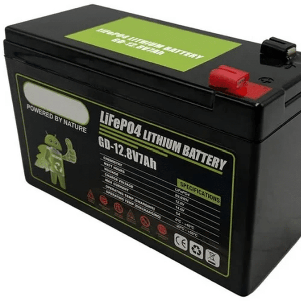 Perfect Dealz 12V 7Ah LiFePO4 Lithium Battery with Built-in Battery Management System