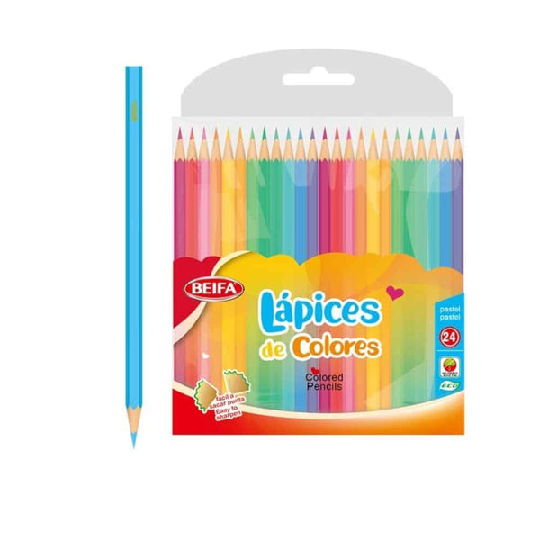 Perfect Dealz 24-Colour Plastic Pencil Set