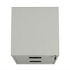 Top view of a 2-Drawer Compact Steel Filing Cabinet, featuring two drawers and a secure lock for document storage.