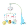 Rotating Musical Baby Crib Mobile with Projection featuring colorful hanging toys and a cloud design.