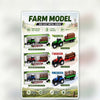 Farm Model Die-Cast Metal Series Toy Set featuring various farm vehicles and trailers for imaginative play.