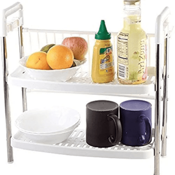 Perfect Dealz 2-Tier Space-Saving Kitchen Storage Rack