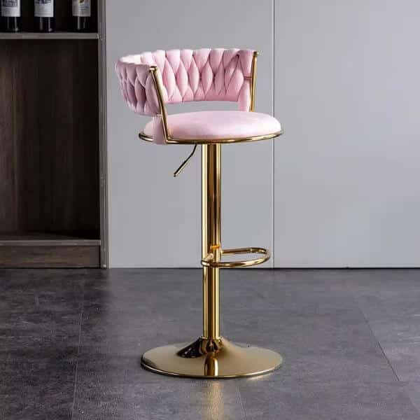 Velvet Swivel Luxury Bar Stool image 0