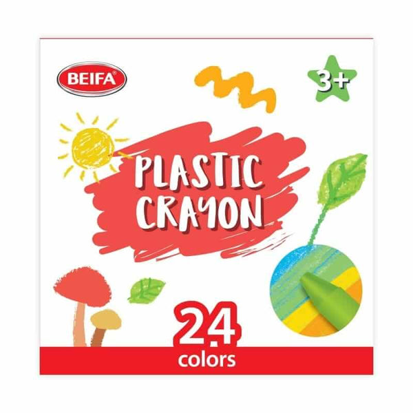 Perfect Dealz Cylindrical Crayons 24 Colors Non-Toxic