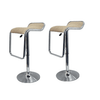 Perfect Dealz Adjustable Low-Back Bar Stool Bamboo Design