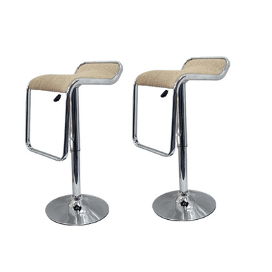 Perfect Dealz Adjustable Low-Back Bar Stool Bamboo Design