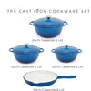 Perfect Dealz 7pcs Enamel Cast Iron Cookware Set