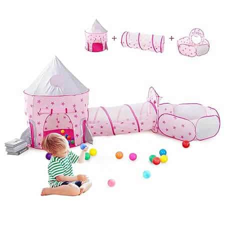 3 In 1 Spaceship Toddler Crawl Tunnel Playhouse Tent image 2