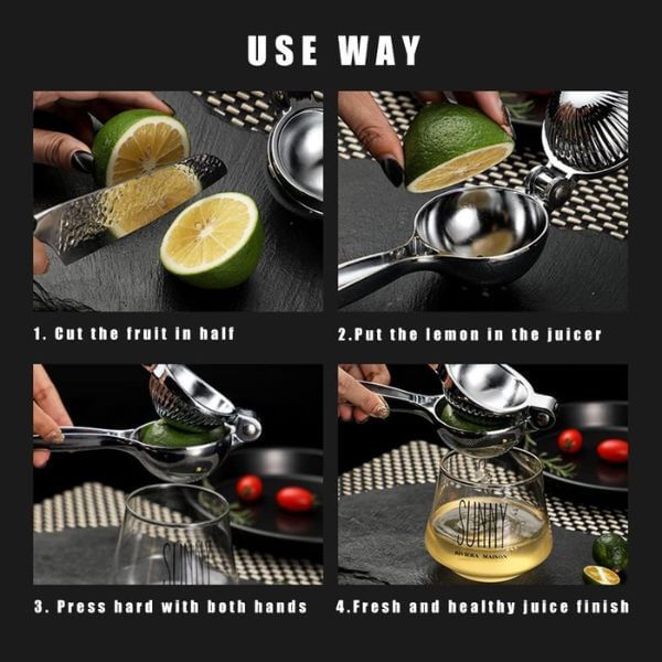 Perfect Dealz Stainless Steel Manual Hand Press Lemon Squeezer