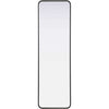 Full Length Leaner Floor Mirror with a minimalist black frame, ideal for brightening and enhancing any modern interior.