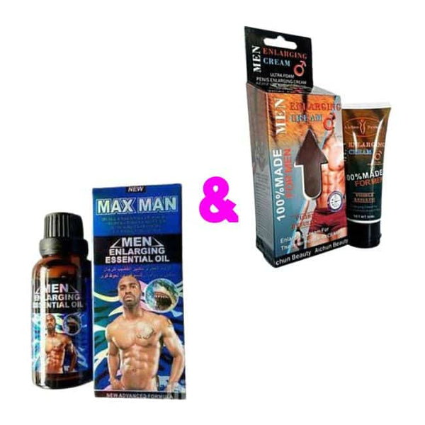 Pack of 2 Men Enlargement Cream and Essential Oil image 0