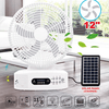 Perfect Dealz Solar-Powered Fan with Bluetooth Speaker & LED Light