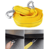 Portable Full Emergency Car Kit towing strap featuring hooks for secure attachment to vehicles.