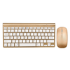 USB LED Keyboard and Mouse Combo featuring a sleek gold design for office and gaming use.