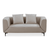 Convertible Sleeper Couch featuring a modern design with two pillows for added comfort.