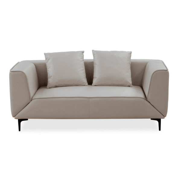 Convertible Sleeper Couch featuring a modern design with two pillows for added comfort.
