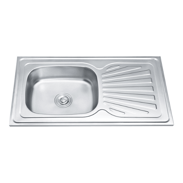Perfect Dealz Single Bowl Stainless Steel Kitchen Sink with Drainboard