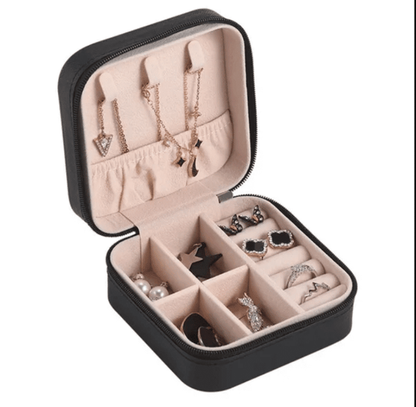 Portable Travel Leather Mini Jewellery Storage Box image 1