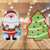 Festive Christmas Serving Trays 36x25cm featuring Santa and Christmas tree designs on a wooden table.