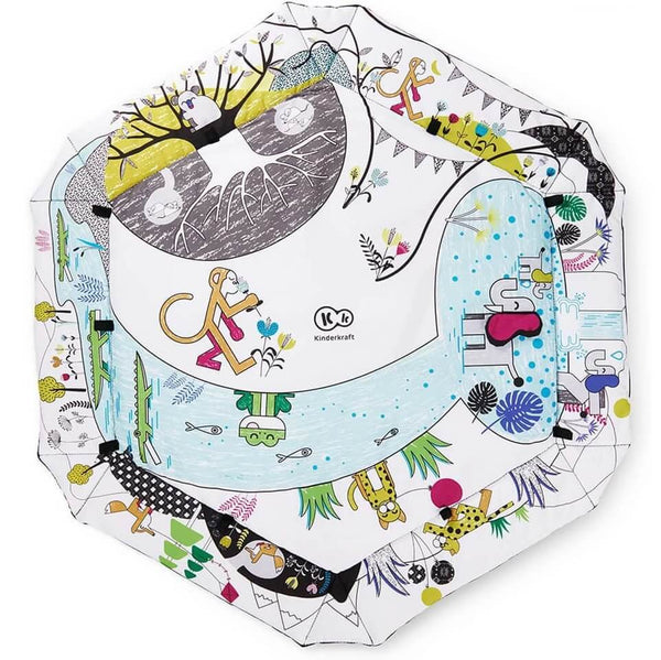 Baby Educational Playmat showcasing colorful designs for sensory learning and play.