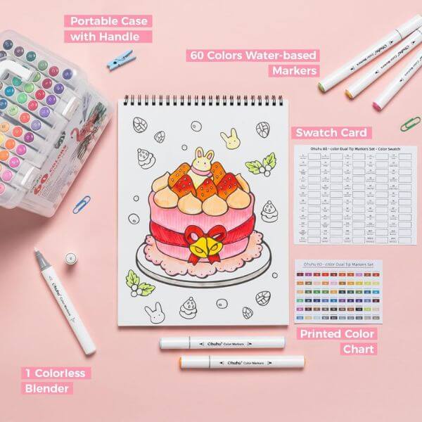 Perfect Dealz 80PCS Waterproof Sketch Marker for Kids