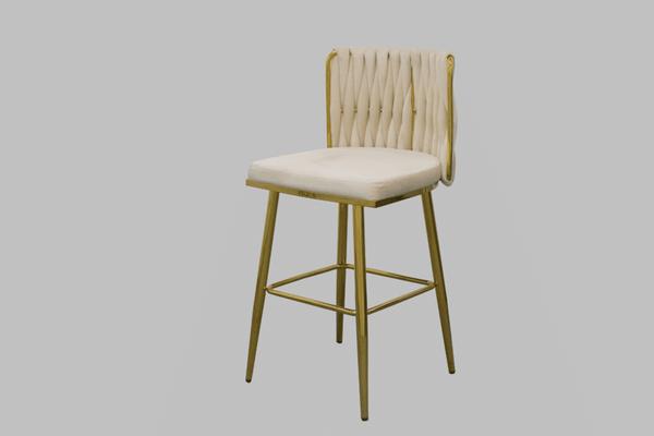 Perfect Dealz Luxe Velvet High-Back Bar Stool