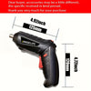 Image of 47pcs Compact Electric Screwdriver Kit showing size specifications and ergonomic design for household tasks.