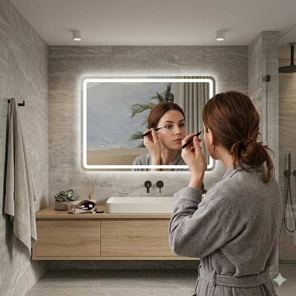 Large Rectangular LED Smart Touch Screen Mirror