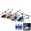 Four colorful mini helicopters and remote control from the Helicopter Channel Remote for Kids, designed for indoor flying fun.