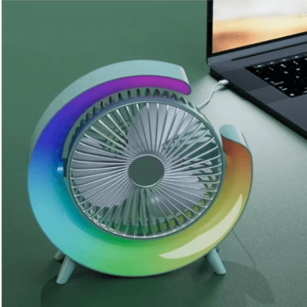 Perfect Dealz Colorful Marquee USB Rechargeable Fan