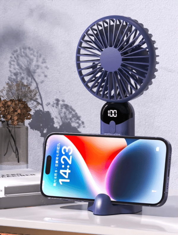 Perfect Dealz Portable Digital Display Mini Handheld Fan