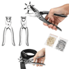 Perfect Dealz 2 Piece Leather Punch and Grommet Tool Kit