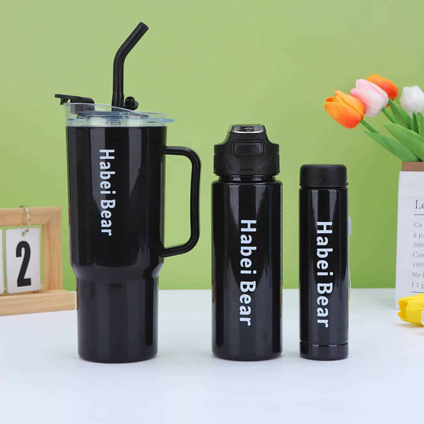 3 Piece Sports Water Bottle Set With Straw image 5